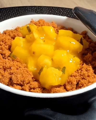 Tiramisu ananas estragon servi au restaurant Let it Brie Les Herbiers